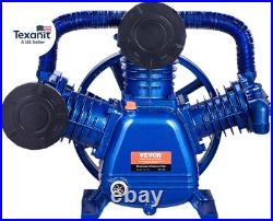 Air Compressor Pump Head, 10HP 17.5CFM @ 90PSI, 3-Cylinder Oil Lubricated Air Co
