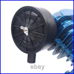 Air Compressor Pump Twin Cylinder 2 Piston V Style 2HP Head Single Stage Blue