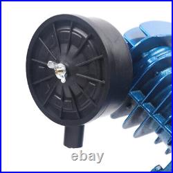 Air Compressor Pump Twin Cylinder 2 Piston V Style 2HP Head Single Stage Blue