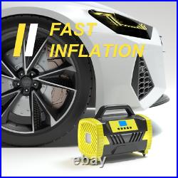 Air Pump for Car Tires, 150Psi Portable Tire Inflator 110V AC/12V DC, WithAuto Shu