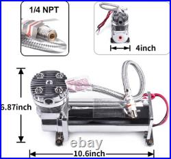 Air Suspension Compressor/ Pump DC 12V 480c MAXPOWER 200 PSI OUTLET 1/4 NPT