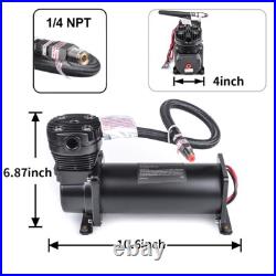Air Suspension Compressor/ Pump DC 12V 480c MAXPOWER 200 PSI OUTLET 1/4 NPT