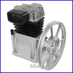 Aluminum Air Compressor Pump Twin Cylinder Oil Lubricated Belt Drive with Silencer