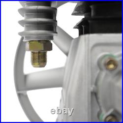 Aluminum Air Compressor Pump Twin Cylinder Oil Lubricated Belt Drive with Silencer