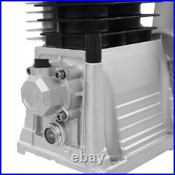 Aluminum Air Compressor Pump Twin Cylinder Oil Lubricated Belt Drive with Silencer