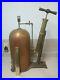 Antique Hand Pump Air Compressor Physics Demo, Medical, 27 tall Brass, Copper