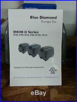 Blue Diamond Et100a Alarmed Septic Air Aerator Pump Compressor Treatment Atu