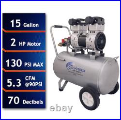 California Air Tools 15 Gallon Ultra Quiet 125 PSI Electric Air Compressor