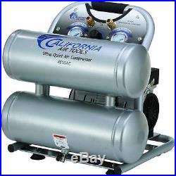 California Air Tools Compressor Pump Ultra Quiet 1.0 Hp 4.6 Gal. Twin Tank