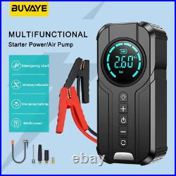 Car Jump Starter Air Pump Power Bank Lighting Portable Air Compressor 4 in 1 Car