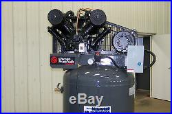 Chicago Pneumatic Air compressor 10 hp 3 ph two stage, Cast iron pump