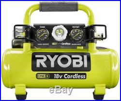 Cordless Portable Air Compressor Inflator Pump Car Tire 1 Gal 18-Volt Tool Only