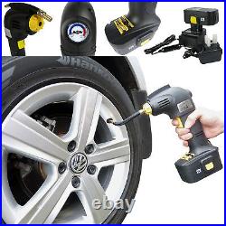 Cordless Tyre Inflator Portable Rechargeable 12V Air Compressor Car Bike Pump