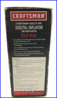 Craftsman C3 19.2 Volt Digital Air Pump Inflator 11586 New In Box