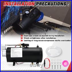 DC 12V MAX 150PSI Air Compressor Tank Pump with3 Liter 0.8 Gallon Tank For Train T