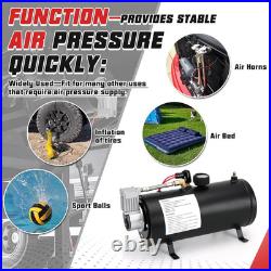 DC 12V MAX 150PSI Air Compressor Tank Pump with3 Liter 0.8 Gallon Tank For Train T