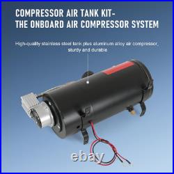 DC 12V MAX 150PSI Air Compressor Tank Pump with 3 Liter Tank 0.8 Gallon Porta