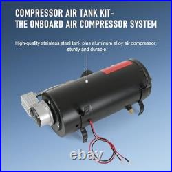 DC 12V MAX 150PSI Air Compressor Tank Pump with 3 Liter Tank 0.8 Gallon Portable