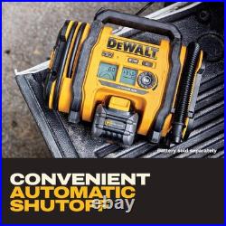 DEWALT Tire Inflator Portable Air Compressor 20V MAX, Car Air Pump with Autom