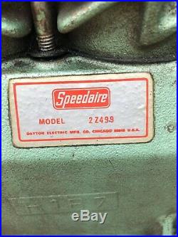 Dayton Speedaire 2Z499 2hp 2 Twin Cylinder Air Compressor Pump w Flywheel Pulley
