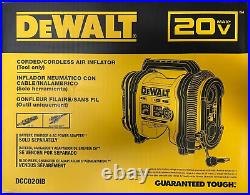 Dewalt DCC020IB 20 volt Cordless/Corded Inflator NEW