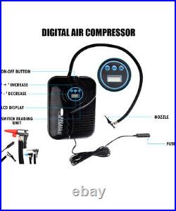 Digital Air Compressor Pump Van Car Tyre Football Inflator Portable 12V 250PSI
