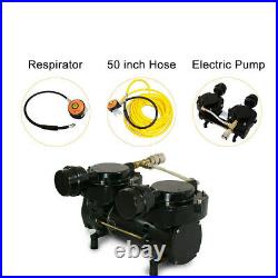 Dive Compressor Pump 12V Direct Breath Oil-less Hookah 3rd Lung WithHose+Regulator