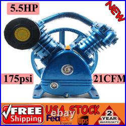 Double Stage Air Compressor Pump Head 175PSI Twin Cylinder? 340mm 21CFM 5.5HP