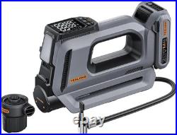Dual Cylinder Portable Tire Inflator Air Compressor with 20V Removable Battery