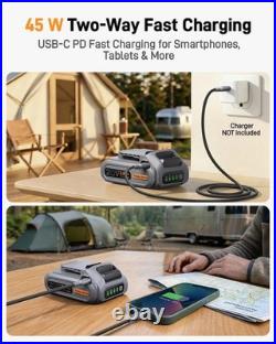 Dual Cylinder Portable Tire Inflator Air Compressor with 20V Removable Battery