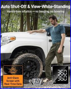 Dual Cylinder Portable Tire Inflator Air Compressor with 20V Removable Battery