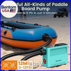 Electric Paddle Board Pump 150PSI 4X Faster SUP Pump, Auto Air Compressor for