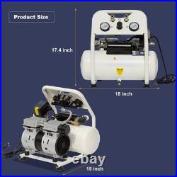 Electric Ultra Quiet Oil-Free Air Compressor 1 Phase 4CFM 115PSI 2.5Gal Tank