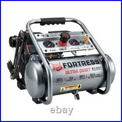 FORTRESS 2 Gallon 135 PSI Ultra Quiet Oil-Free Air Compressor Portable