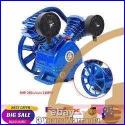 For 3 HP 2 Piston Motor Twin Cylinder Single Stage V Air Compressor Pump Head