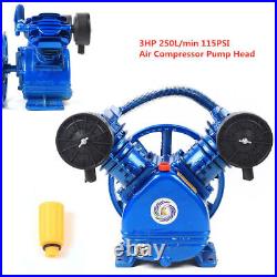For 3 HP 2 Piston Motor Twin Cylinder Single Stage V Air Compressor Pump Head