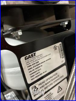 GAST Electric Air Compressor 0.5 hp, 1 Stage, Horizontal, 0.53 gal, 2.5 cfm, 55
