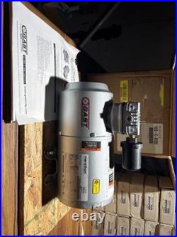 GAST Piston Air Compressor 0.166 hp, 1 Phase, 115V AC, 100 psi Max