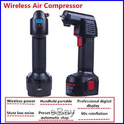 Handheld Air Compressor Rechargeable Pump tire car inflator 12v Digital Pressure