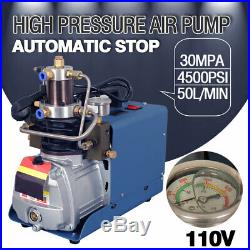 High Pressure Air Compressor Air Pump PCP 30MPA 4500PSI Airgun Scuba Auto Shut