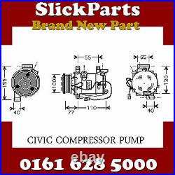 Honda CIVIC Ac Air Con Compressor Pump 1.6 1.8 20052013 New