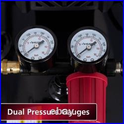 Husky 8 Gal 150 PSI Portable Electric Oil Free Hotdog Air Compressor w Wheels