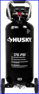 Husky Portable Air Compressor Quiet 20 Gallon 175 PSI Tire Pump Nailing Stapling