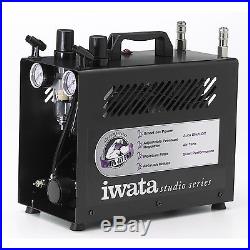 IWATA POWER JET PRO Airbrush AIR COMPRESSOR-Twin Pump Hobby Auto Paint Spray Gun