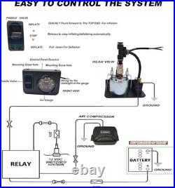 In Cab On Board Air Compressor System Air Pump System with Single Path Air Gauge