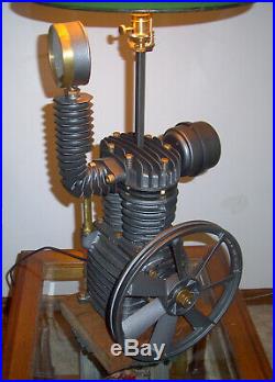 Industrial Steampunk Air Compressor Pump Lamp with Bubble Light L@@K