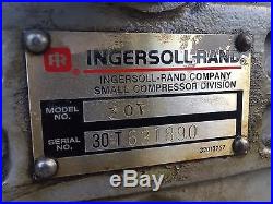 Ingersoll-Rand Model 30T Air Compressor, 30HP Marathon Motor, Pump, 230/460V