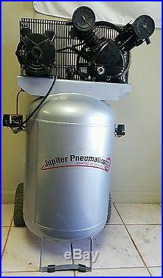 Jupiter Pneumatics Air Compressor 2 Cyl C I Pump 33 Gal Tank 2 HP 150 PSI Max