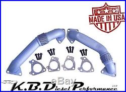 KBDP Exhaust Up Pipes Manifolds to Turbo 6.6l Duramax Chevy GMC 2001-16 LB7-LML
