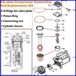 KK-4835 Piston Connecting Rod Kit KK-5081 A02743 for Oil Free Compressor Pumps